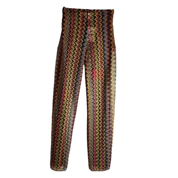 NWT Becca Carnavale Rainbow Sheer Woven Missoni Inspired Cover-Up Pants Large - Picture 9 of 16